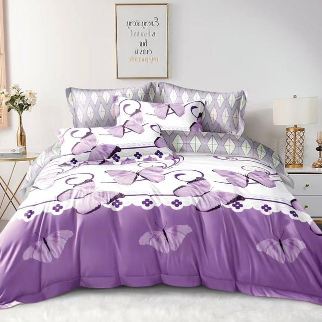 Lenjerie de Pat din Bumbac Satinat – 4 Piese | Confort și Eleganță |, Cod: TRY50