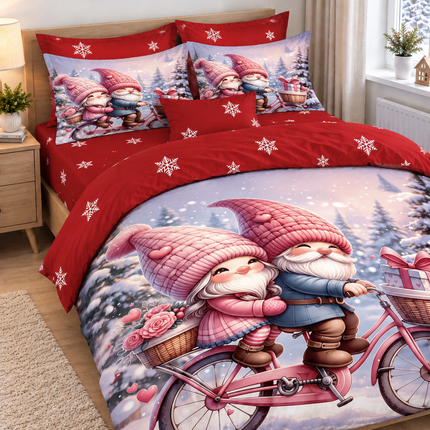 Lenjerie de Pat Festivă – Set 6 Piese, bumbac finet, 200x230 cm, Cod: CHXM16