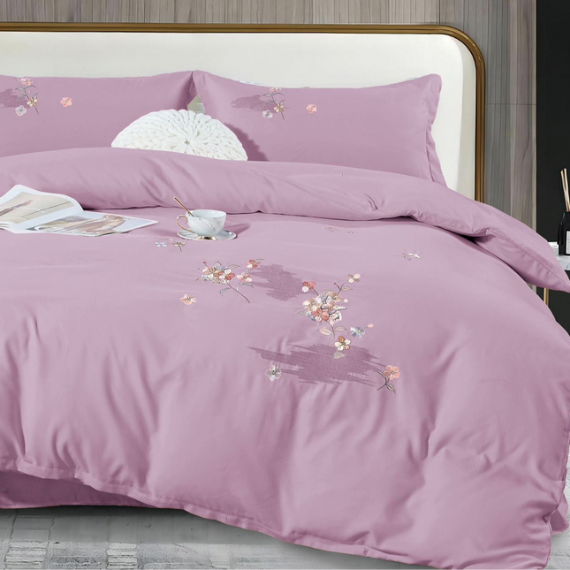 Lenjerie de Lux din Bumbac fin cu broderie 4 piese Cod: KH23