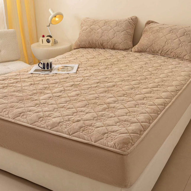 •Husă / Topper saltea cu elastic, crem, 180x200 cm, Cod: TPY807