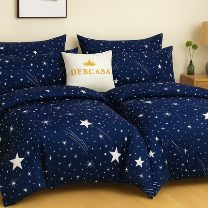 Set lenjerie pat – bumbac satinat, 7 piese, 2 huse pilotă, Cod: 7PS22