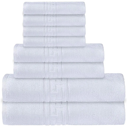 Set 8 Prosoape de lux din bumbac egiptean alb - 500 GSM