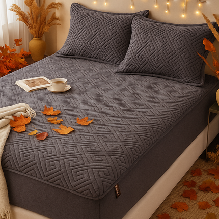 Husă / Topper saltea cu elastic+două feţe de pernă 160x200 cm Cod: TPF9