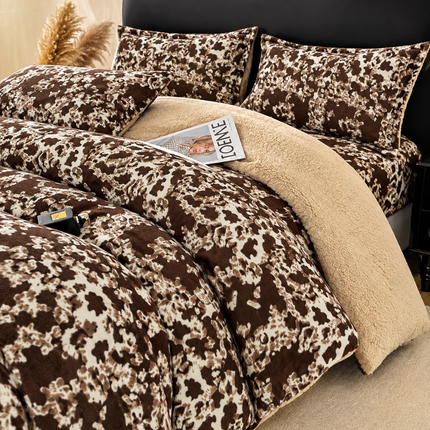 Lenjerie de Pat Cocolino cu Blăniță Sherpa – Set 4 Piese, cod: SHPA22