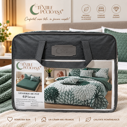 Lenjerie de pat Premium Cocolino & Catifea – Set 6 piese, Cod: PTY3