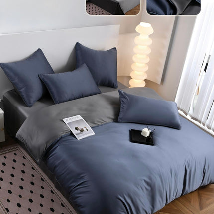 Lenjerie de Pat din Mătase 6 Piese Premium, 200x230 cm, Cod: MTJ9