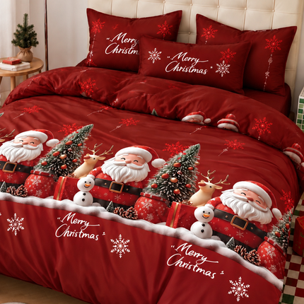 Lenjerie de Pat Premium Crăciun, 6 Piese – Colecția Christmas Magic, Cod: XMS11