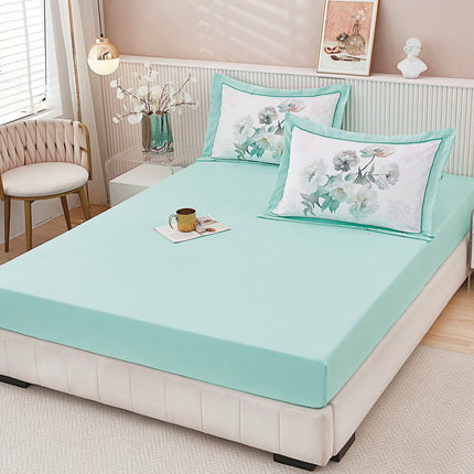 Husa de pat cu elastic din Bumbac fin + 2 Fete de Perna, Pat 2 Persoane -Cod: DER130