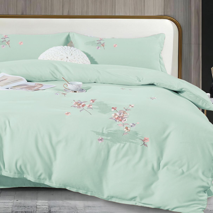 Lenjerie de Lux din Bumbac fin cu broderie 4 piese Cod: KH28 la