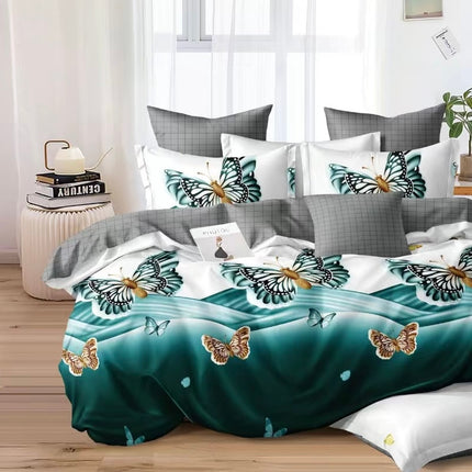 Lenjerie de Pat din Bumbac Satinat – 4 Piese | Confort și Eleganță |, Cod: TRY59