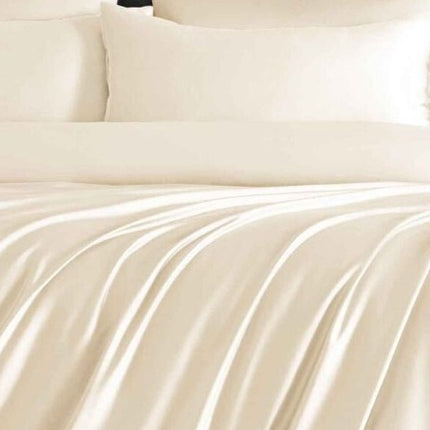 Lenjerie Luxury din Satin, 4 piese, cearșaf cu elastic, Cod: SLX12