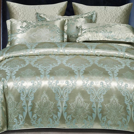 Set lenjerie de Lux jacquard, 6 piese, pat 2 persoane Cod: JQK9
