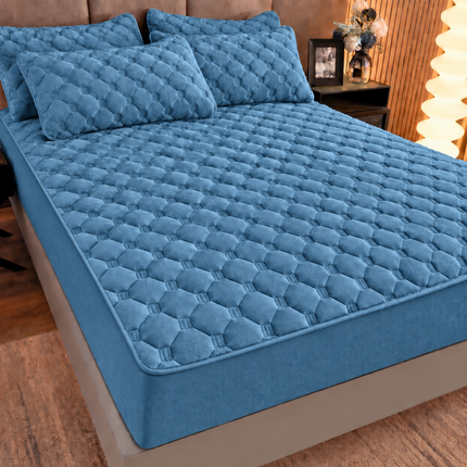 Husă / Topper saltea cu elastic, crem deschis, 160x200 cm Cod: TPW7