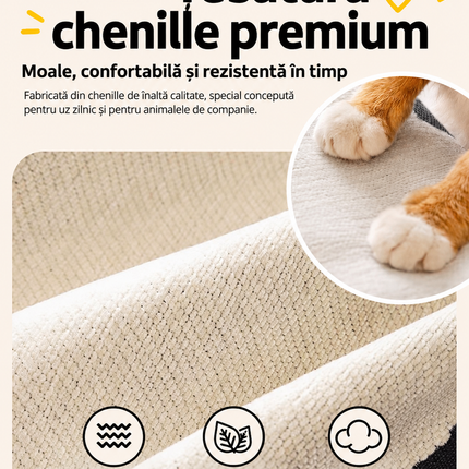 Husă pentru canapea din chenille premium, model ursuleți, alb-negru, 180 × 300 cm, Cod: PRMV8