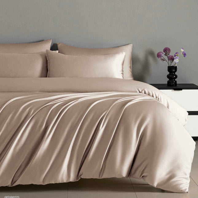 Lenjerie Luxury din Satin, 4 piese, cearșaf cu elastic, Cod: SLX7