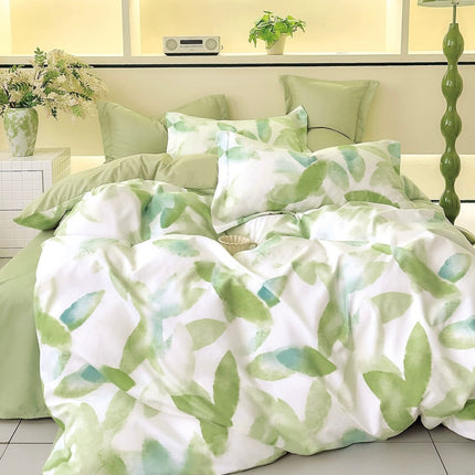 Lenjerie de pat din bumbac fin 6 piese(cearșaf de pat cu elastic) Cod: FNF414