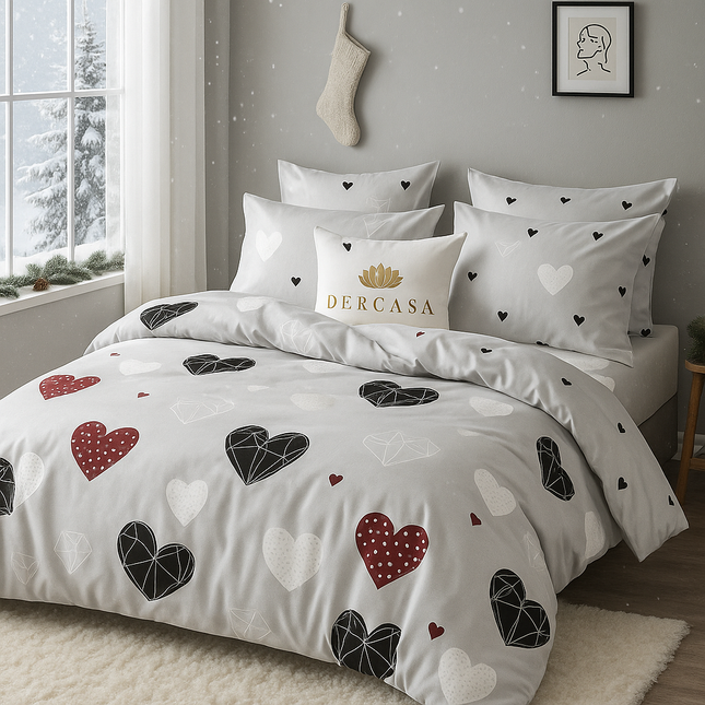 Lenjerie de Pat 6 Piese din Finet Moale cu Elastic, Cod: LNA22