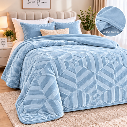 Pătură Groasă Premium Egipt 220x240 cm – tip Catifea Plușată, Cod: EGP6