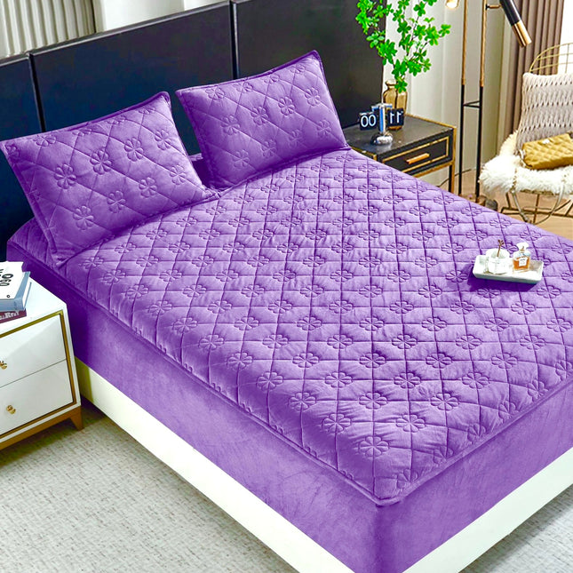 Set de pat Husă / Topper saltea cu elastic+o faţă de pernă , 140x200 cm Cod: TPS113