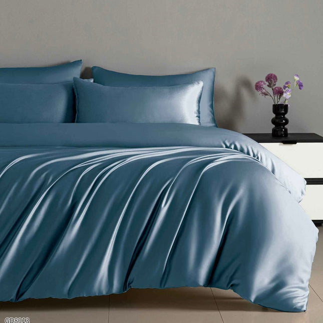 Lenjerie Luxury din Satin, 4 piese, cearșaf cu elastic, Cod: SLX6