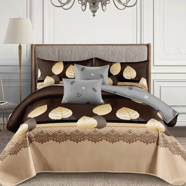 Lenjerie de Pat din Bumbac Satinat – 4 Piese | Confort și Eleganță |, Cod: TRY56