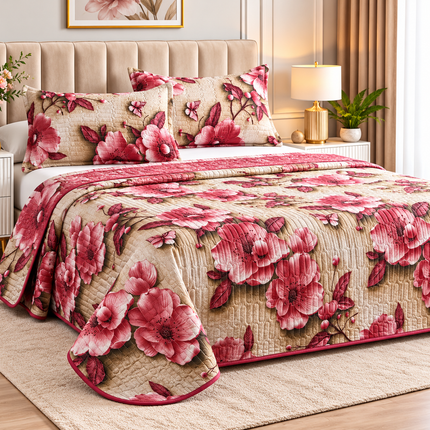 Cuvertură Pat Matrimonial, 3 Piese, 230x250 cm, Design Modern, Cod: PTC7