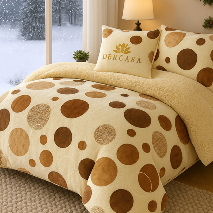 Lenjerie de Pat Cocolino cu Blăniță Sherpa – Set 4 Piese, cod: SHPA3