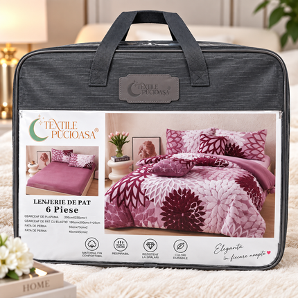 Lenjerie de pat Premium Cocolino & Catifea – Set 6 piese, Cod: PTY5
