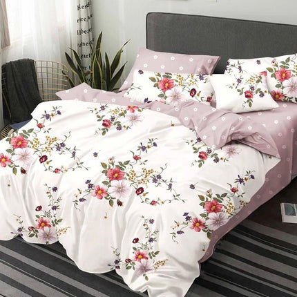 Lenjerie de pat din bumbac fin 6 piese(cearșaf de pat cu elastic) Cod: FNF286