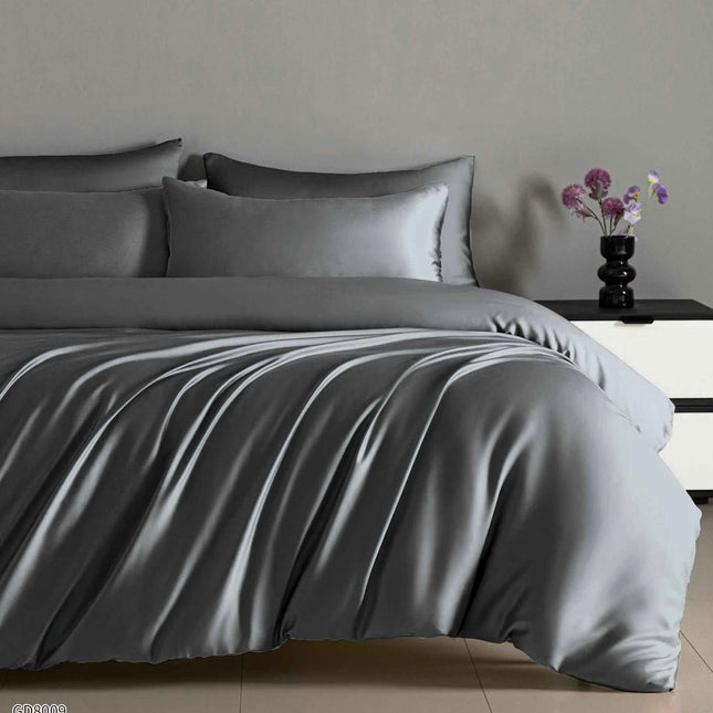 Lenjerie Luxury din Satin, 4 piese, cearșaf cu elastic, Cod: SLX11