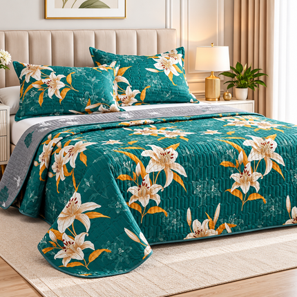 Cuvertură Pat Matrimonial, 3 Piese, 230x250 cm, Design Modern, Cod: PTC6