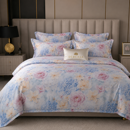 Lenjerie Luxury din Satin, 6 piese, cearșaf cu elastic, Cod: SLXP10