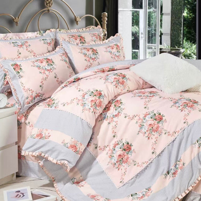 Lenjerie DELUXE din Bumbac Soft Touch cu volănașe Cod: FB55