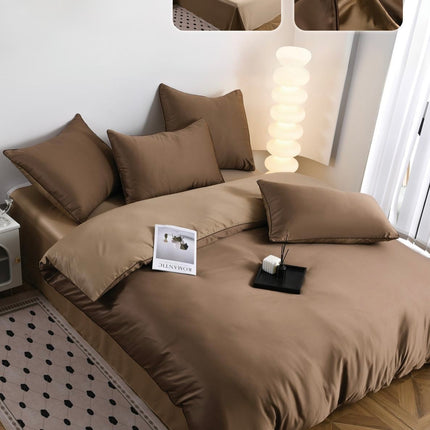 Lenjerie de Pat din Mătase 6 Piese Premium, 200x230 cm, Cod: MTJ8