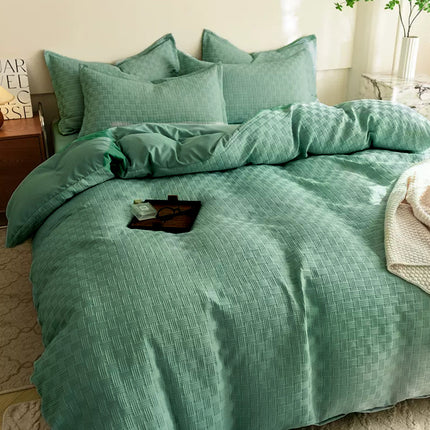 Lenjerie de Lux din Bumbac fin GROFAT, cearșaf cu elastic, 4 piese Cod: BG4