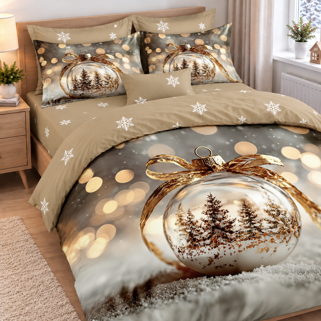 Lenjerie de Pat Festivă – Set 6 Piese, bumbac finet, 200x230 cm, Cod: CHXM20