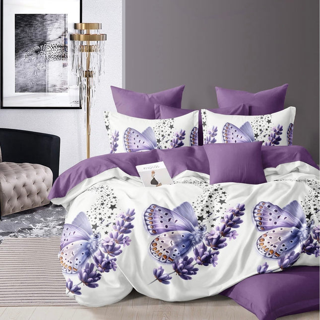 Lenjerie de Pat 6 Piese din Finet Moale cu Elastic, Cod: LNA103