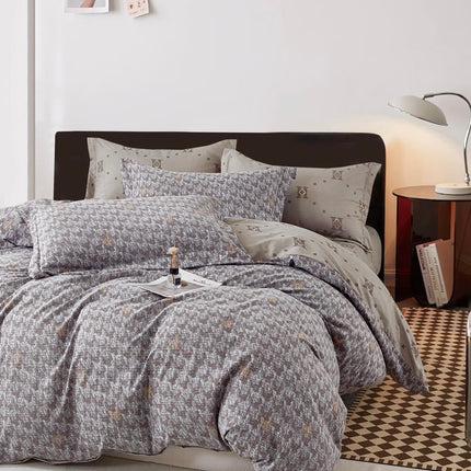 Lenjerie de pat din bumbac fin 6 piese(cearșaf de pat cu elastic) Cod: FNS221