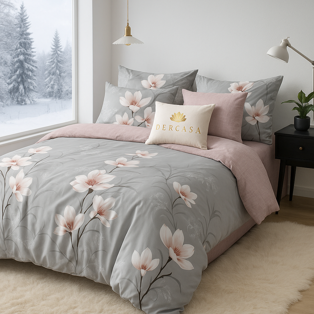 Lenjerie de Pat 6 Piese din Finet Moale cu Elastic, Cod: LNA80