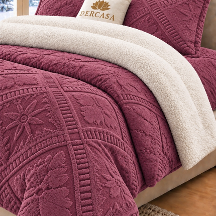 Lenjerie de Pat Cocolino cu Blăniță Sherpa – Set 4 Piese, cod: BPA57