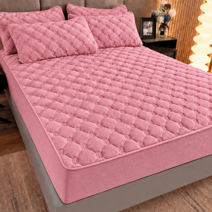 Husă / Topper saltea cu elastic, crem deschis, 160x200 cm Cod: TPW4
