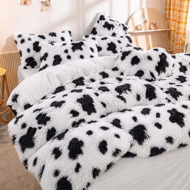 Lenjerie de Pat Premium Fluffy Cocolino, 6 Piese, Pat Dublu, Cod: E-FFY3