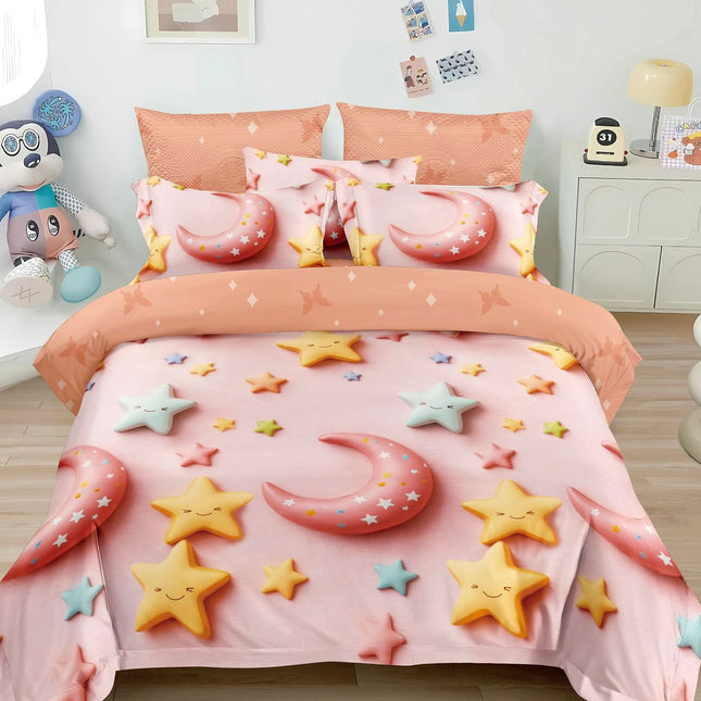 Lenjerie Premium cu efect panoramic 5D, cearșaf cu elastic, Cod: CDC-16