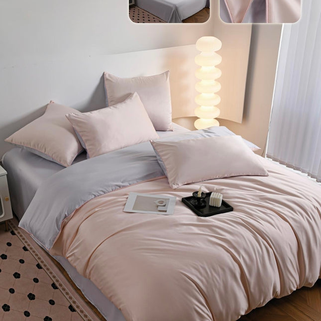 Lenjerie de Pat din Mătase 6 Piese Premium, 200x230 cm, Cod: MTJ16