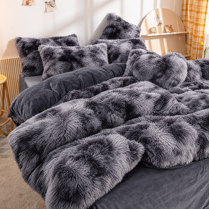 Lenjerie de Pat Premium Fluffy Cocolino, 6 Piese, Pat Dublu, Cod: E-FFY8