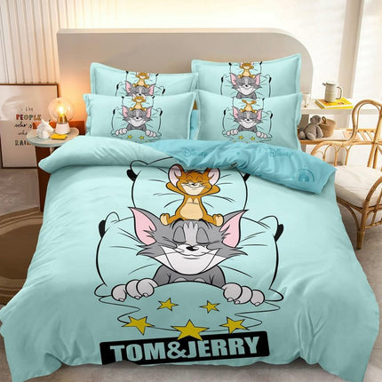 Lenjerie Bumbac tip Finet Premium Tom&Jerry sleep, Cod: TAH3