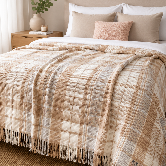 Pătură Merinos Cozy Life – Carouri, 180x220 cm, Cod: MROS2