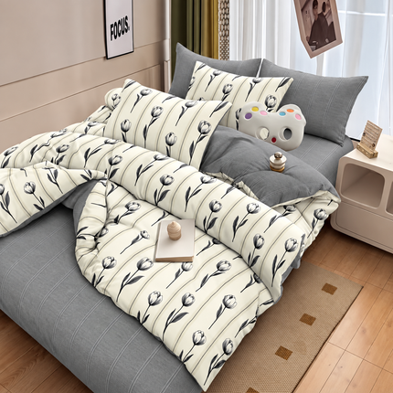 Lenjerie de pat premium 6 Piese - Soft Cotton Collection, Cod: SNJ10