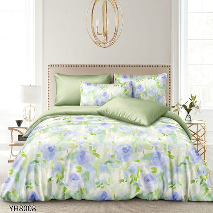 Lenjerie Luxury din Satin, 4 piese, cearșaf cu elastic, Cod: SLX28