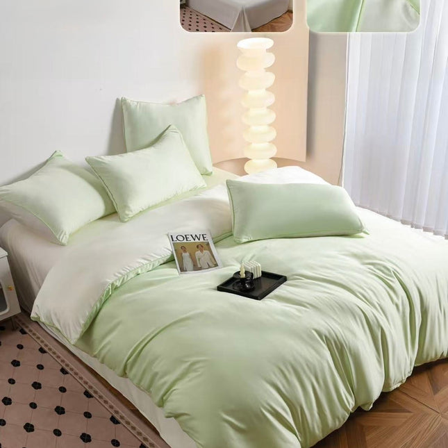 Lenjerie de Pat din Mătase 6 Piese Premium, 200x230 cm, Cod: MTJ10